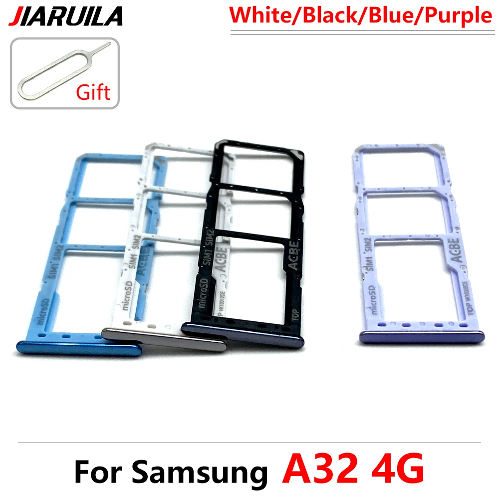 New For Samsung  A32 4G A52 A72 A32 5G Replacement Repair SIM Card Slot SD Card Tray Holder Adapter + Pin ( Dual Card )