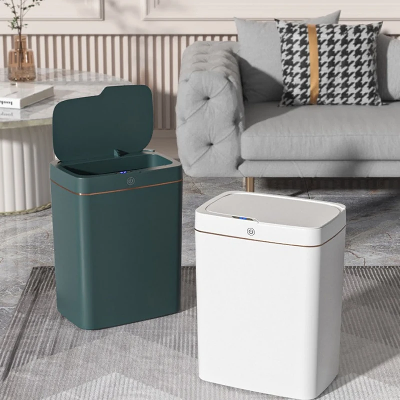 Trash Can Touchless Sensor Trash Can Kitchen And Bathroom Crevice Trash Can Household Cleaning Supplies