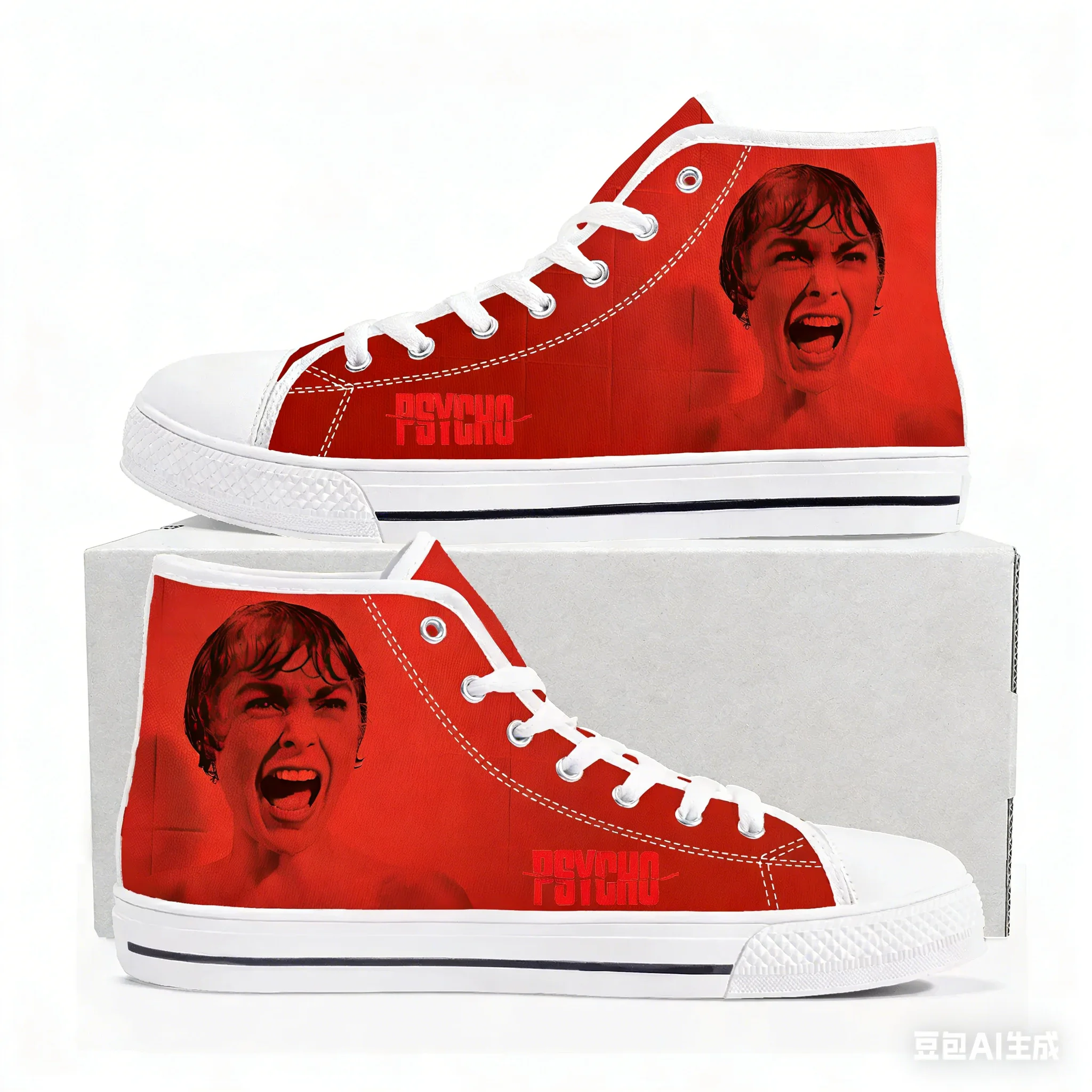 

Высококачественные повседневные кроссовки Psycho High Top для мужчин, женщин и подростков, с индивидуальными модными узорами, удобные кроссовки, обувь на заказ