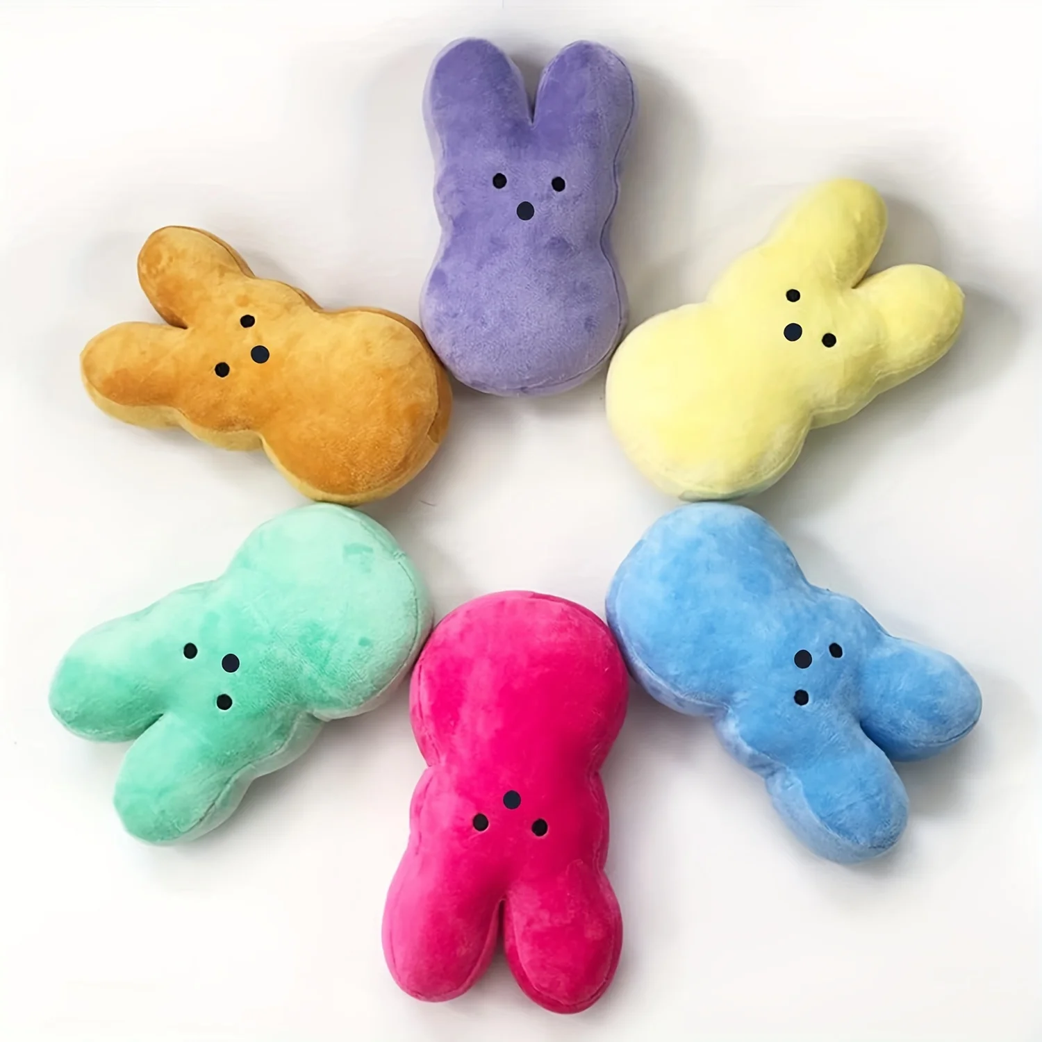 13cm/5.11in Peep Bunny Plush Toys Stuffed Animal Rabbit Peep Easter Toy Easter Decorative Easter Bunny Soft Pillow Gifts For Kid