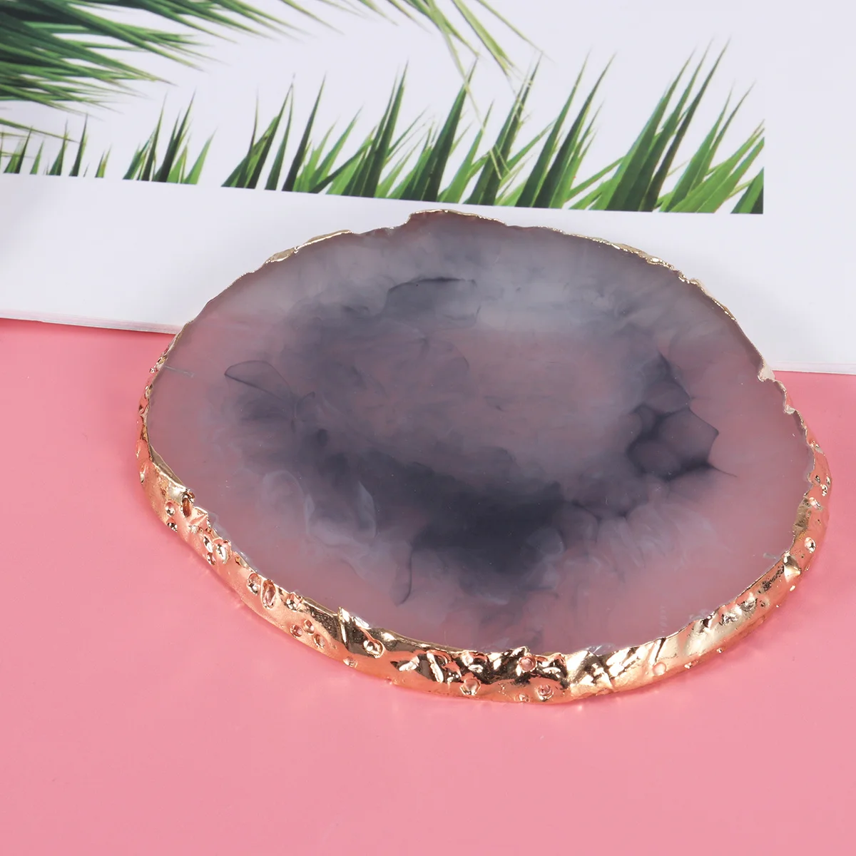 

Resin Mixing Palette Round Paint Tray For Nail Art Pigments Gel Lightweight Stackable Smooth Surface Easy Clean Painting