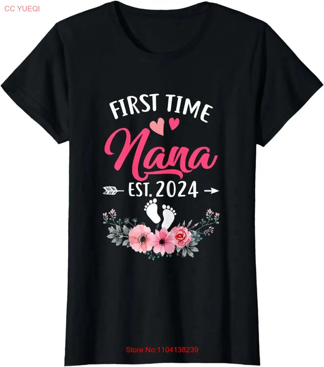 First Time Nana Promoted to Nana Est 2024 Mothers Day T-Shirt