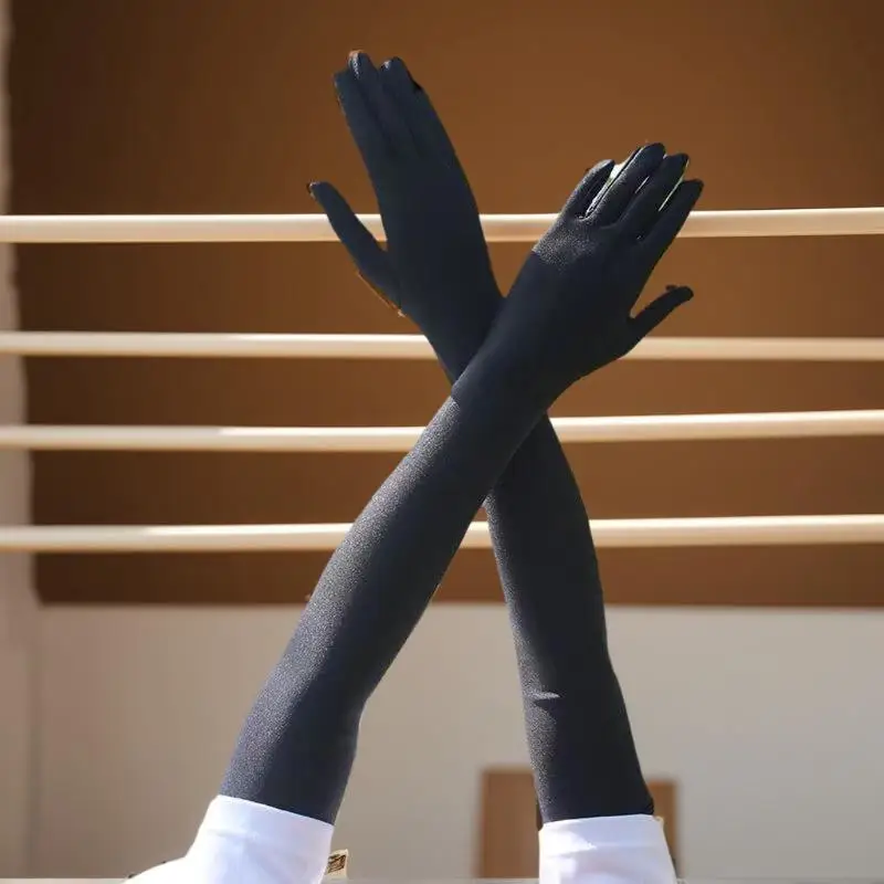 *Hot Sale Long Masquerade Party Black Gloves Comfortable Breathable 2026
