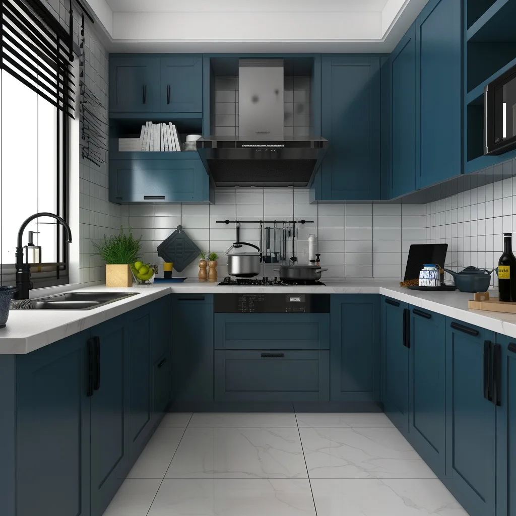 Foreign Trade Export North America Engineering Cabinet Custom Solid Wood Kitchen Cabinet Wholesale Kitchen Cabinet Foshan Factor