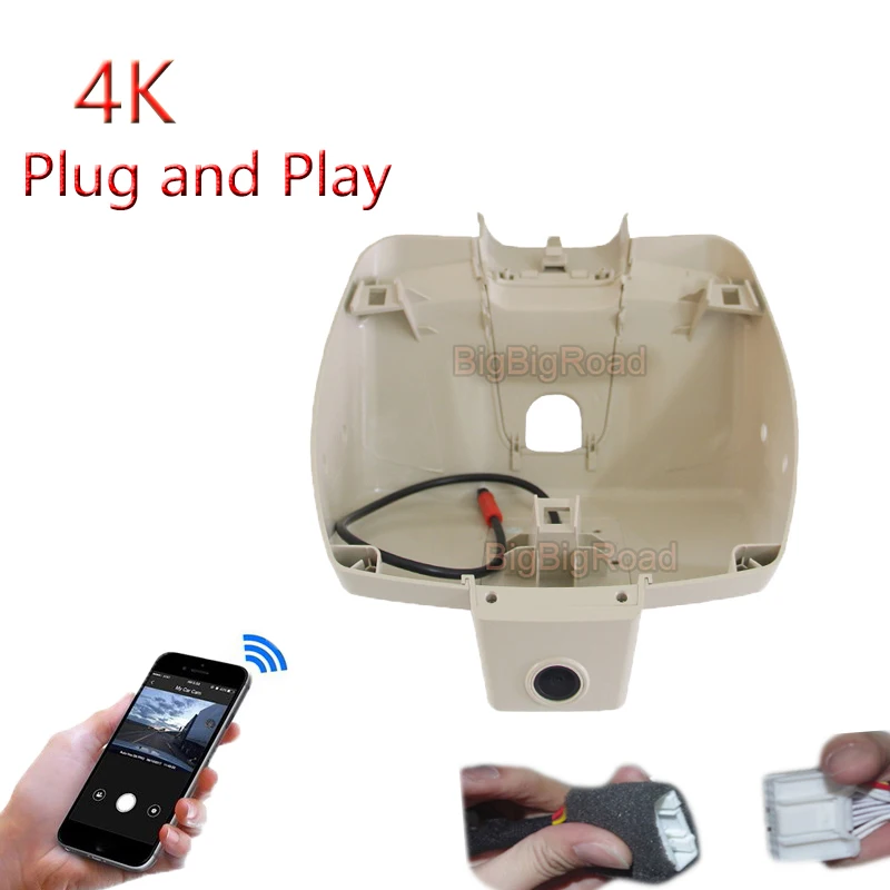 4K Plug And Play Car DVR Wifi Video Recorder Dash Camera For Jeep Renegade 2015 2016 2017 High Edition FHD 2160P Wide Angle