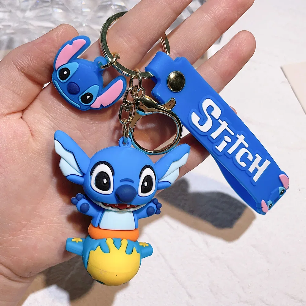 New Summer Party Stitch Keychain Disney Doll Creative Car Keychain Student Backpack Pendant Christmas Halloween Birthday Gift