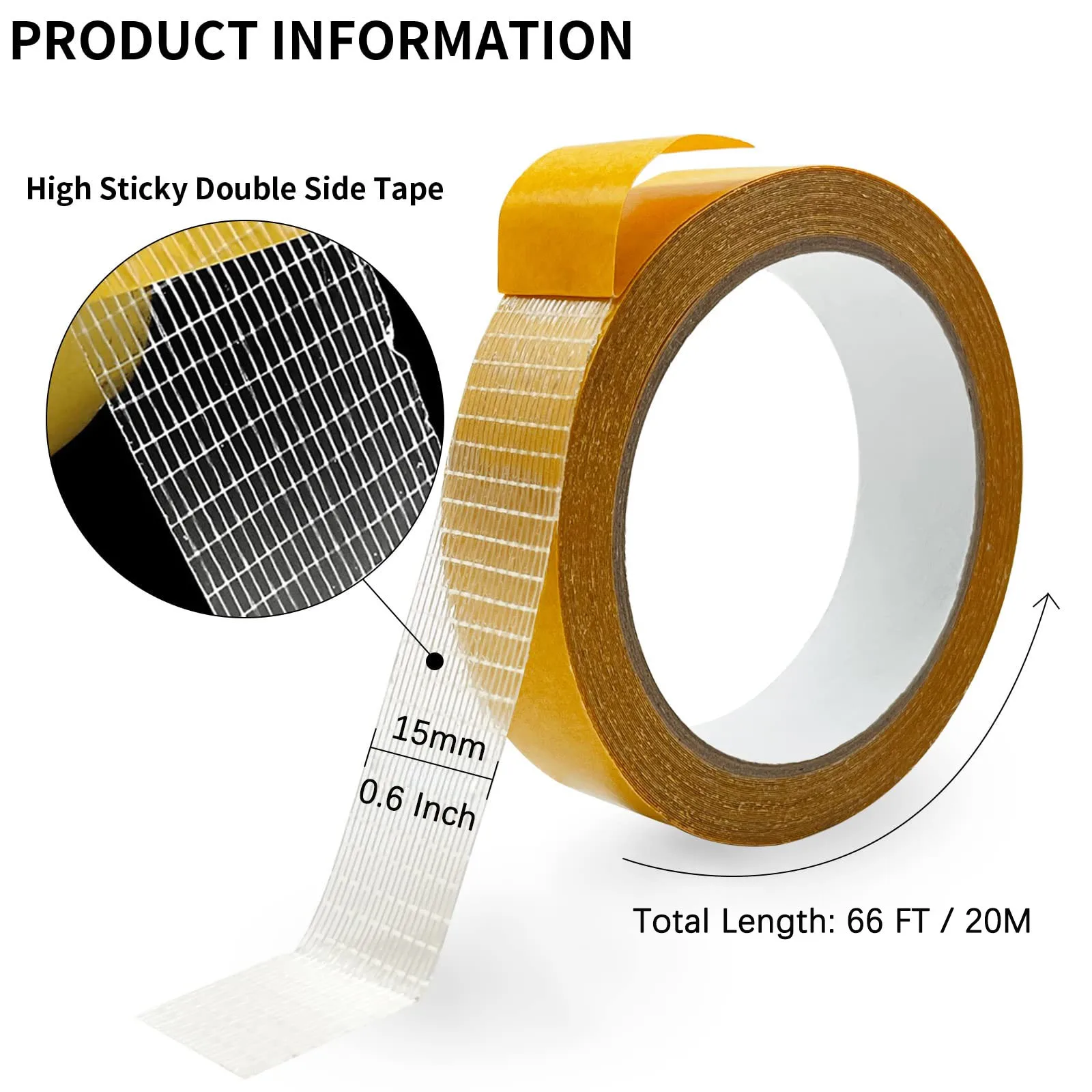 1/2/3/5/8/10Pcs Super Sticky Double Sided Fabric Base Adhesive Tape 15mm Strong Hold For Carpet Cloth Fashion Tape For Clothes
