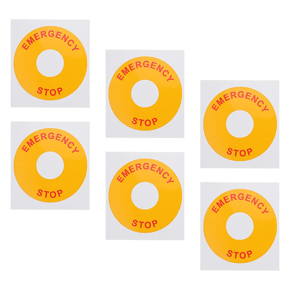Electrical Safety Signs Stop Stickers Button Machinery Emergency Label Warning Decals Tag Caution Applique Maker