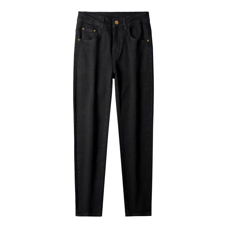 Spring and Summer Black Jeans Men's Trendy High-End Business Stretch Slim Fit Skinny and All-Matching Fashion Casual Trousers