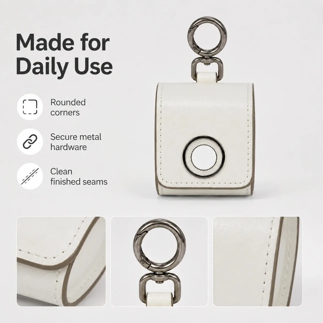 Unisex Golf Pouch 2026 New Korean Style Detachable Magnetic Ball Marker Lightweight PU Leather Hanging Gift Box Mini Outdoor