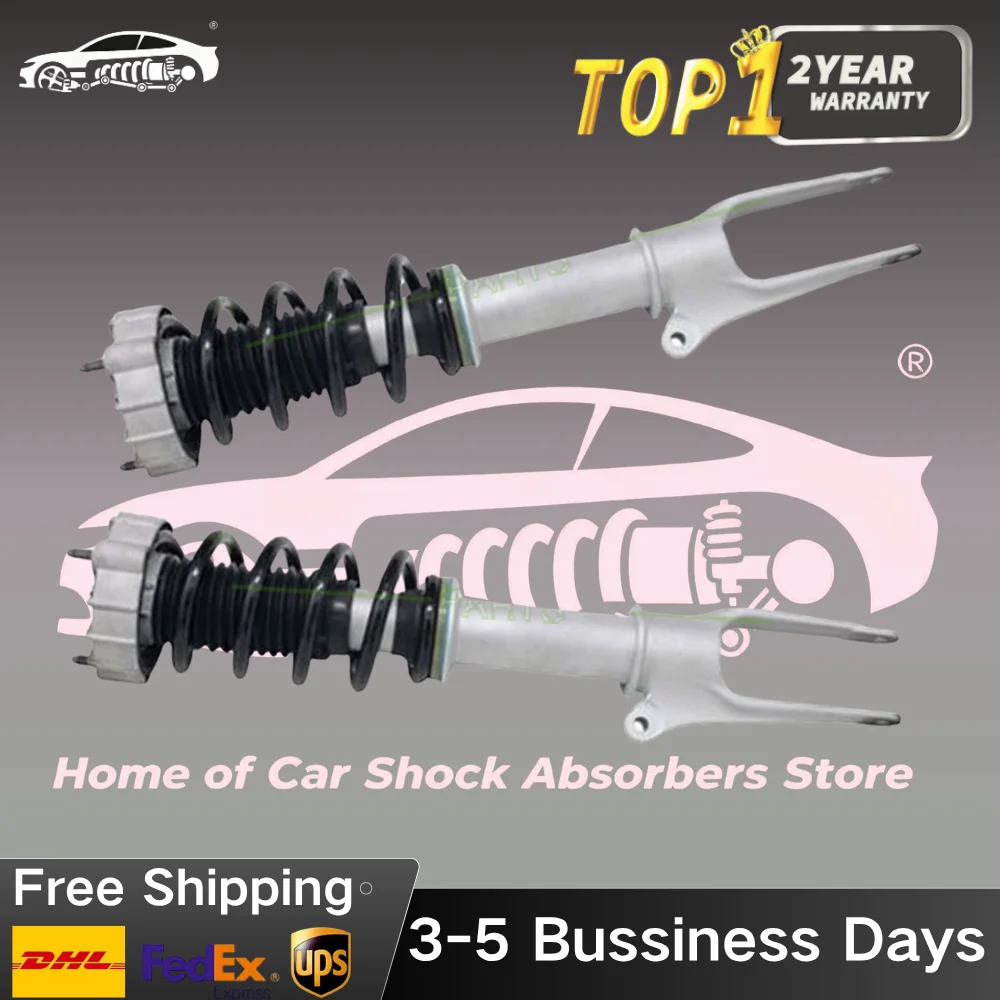2 Pieces Front Shock Struts Spring Assys with PASM For Porsche Panamera 970 2010-2016 97034304504 97034304505 97034304506