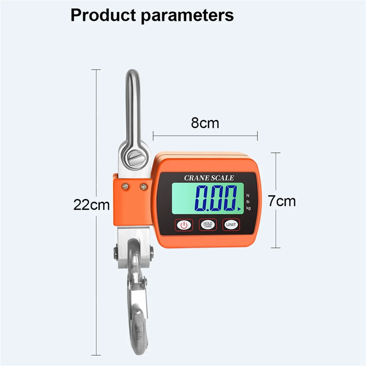 On sale 1100Lbs Digital Hanging Crane Scale, 500Kg Heavy Duty Scale for Construction Factory Building Hunting-Blue