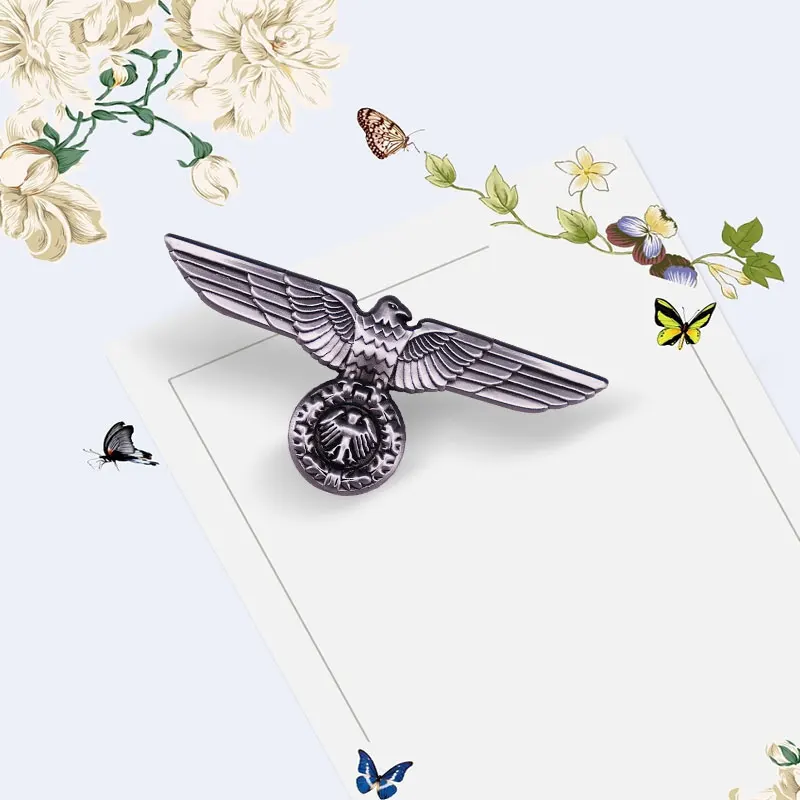 ألمانيا النسر شارة دبوس فراشة مشبك شارة معدنية على ظهره بروش اكسسوارات الديكور الحرفية