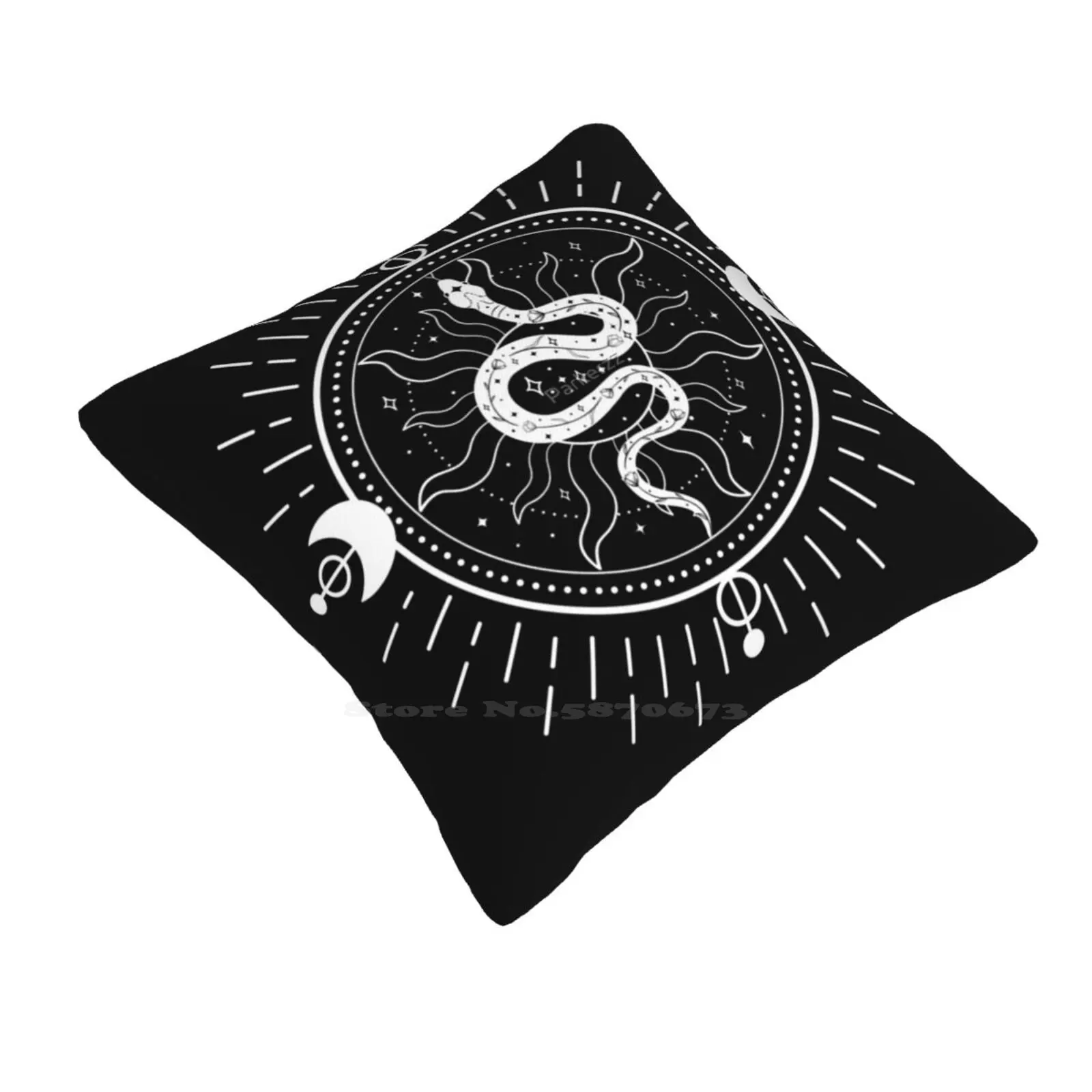 Celestial | Witch Aesthetic | | Esoteric Alchemy | Sacred Geometry | Occult Symbolism | Moon And Sun Throw Cushion Pillow Cover