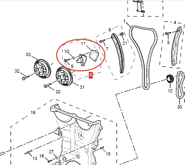 ATMMG Original For SAIC MG6 MG5 I5 I6 EI6 RX5 HS 1.5T Timing Chain Hydraulic Tensioner Timing Tensioner 10385132 10716262