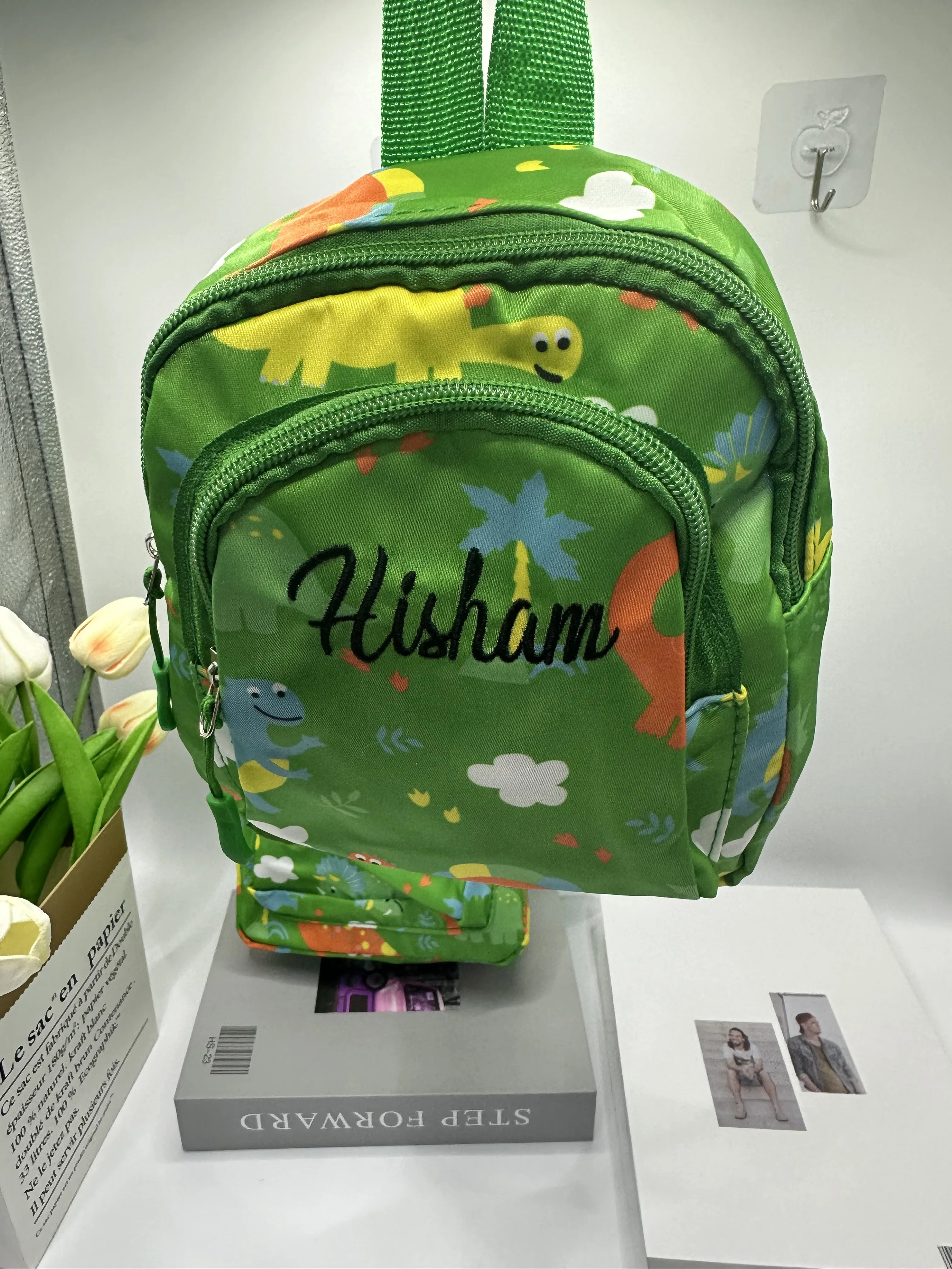 Personalized Name Children\'s Dinosaur Backpack Student Gift Chest Bag Baby Travel Backpack Change Bag Kindergarten Gift