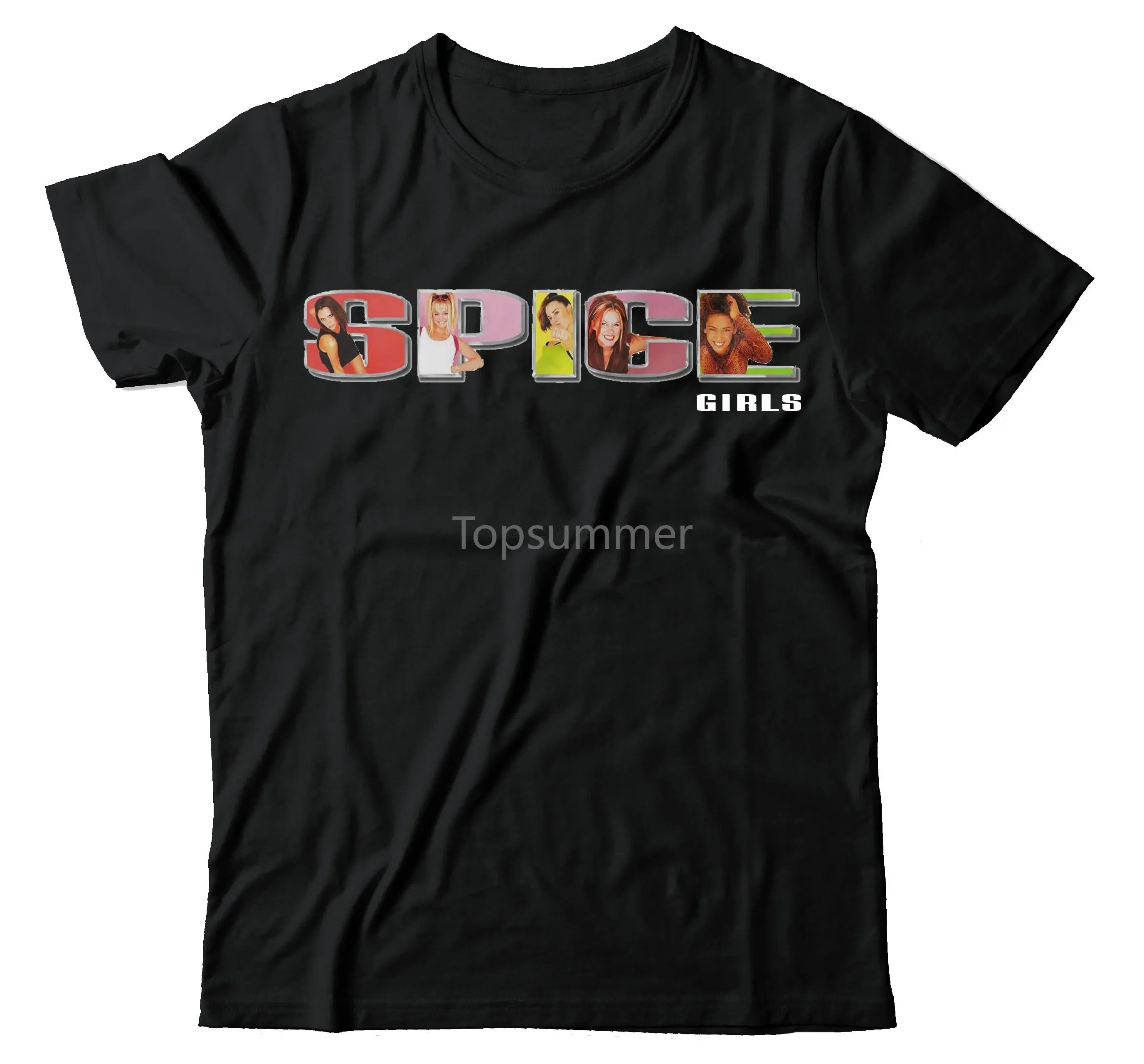 Spice Girls Logo Tour 2019 Free Uk Delivery Unisex Black T-Shirt Wsn104 Men T Shirt