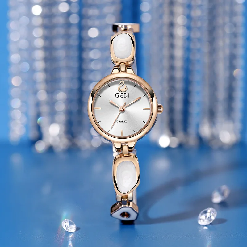 Women's Watch Fashion Stainless Steel Band Analog Quartz Watches for women Jewelry relogio feminino（Without Box）