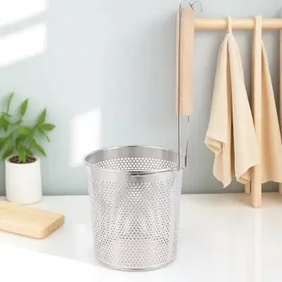 

Stainless Steel Colander Handle Multi-Functional Mesh Food Scoop Cooking Frying Oil Filtering Restaurant Sifter