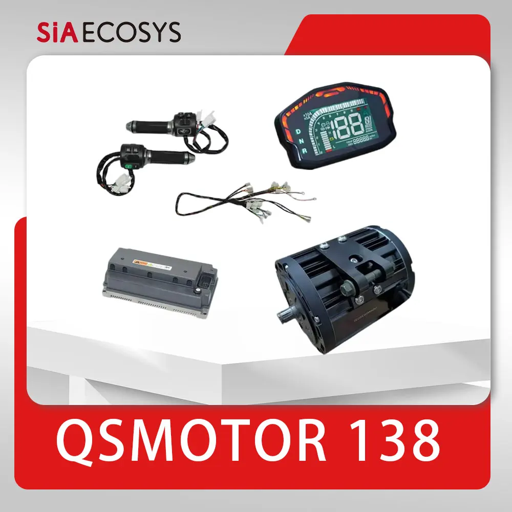 

QSMOTOR 138 4000W 90H 7500W Max continuous 72V 110KPH Mid Drive Motor Conversion Kit with Wire Harness EM200-2SP Controller
