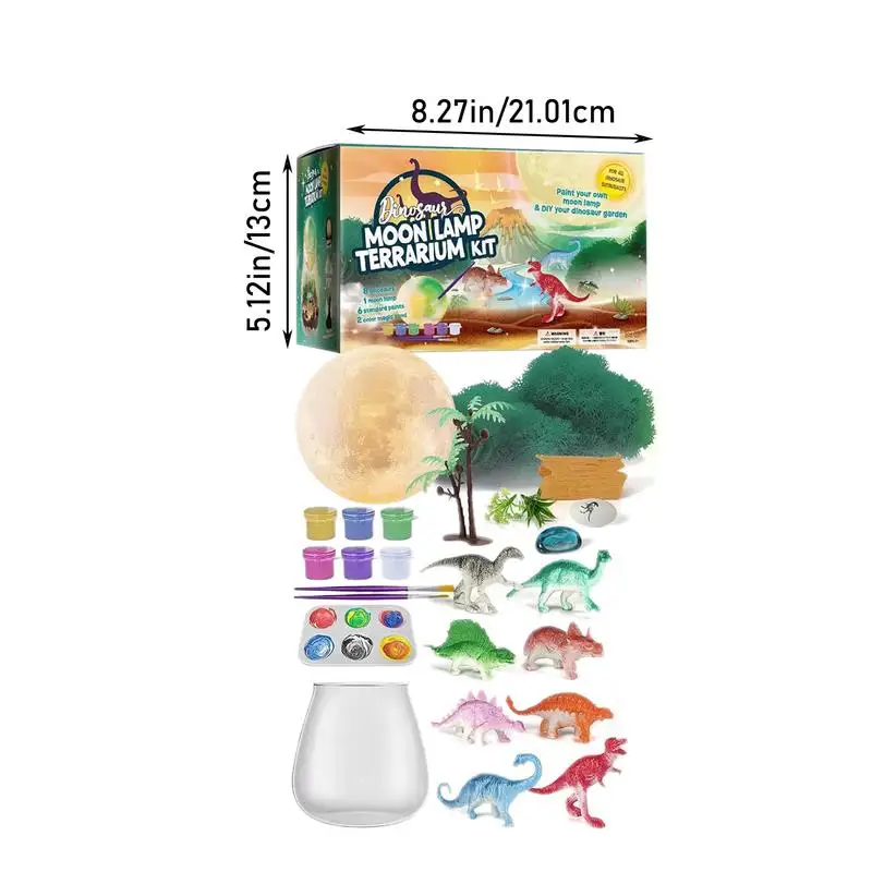 ライトアップテラリウムキットティーン用イルミネーション恐竜テラリウム装飾学校動物生息地ガラス容器