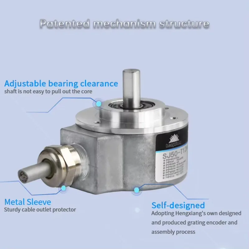 Gray Code 8-Bit Optical Absolute Encoder 50mm Size with 8mm Solid Shaft Rotary Encoder TRD-NA256NW 5M = SJ50-T8NHCWQ8C5D DC8-30V
