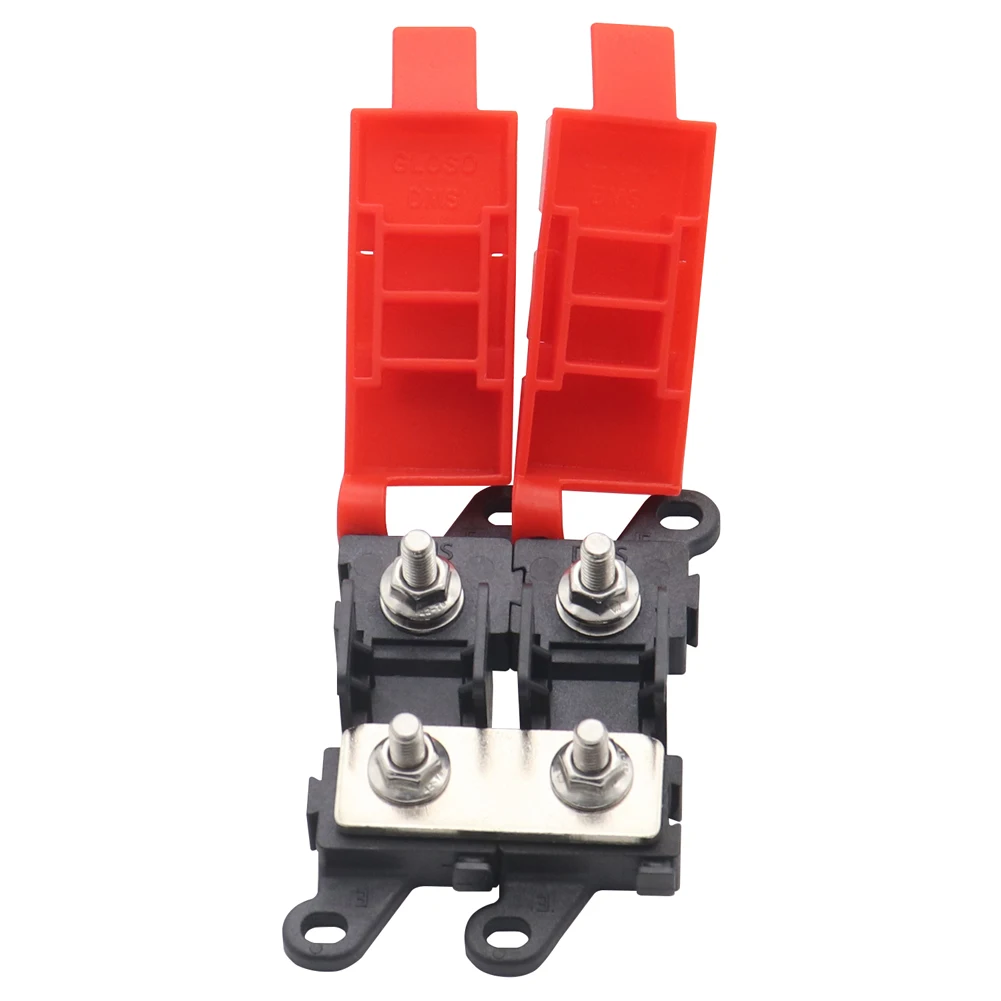 2 Way Car Bolt Fixed Fuse Holder High Performance RV Circuit Modification Fork Bolt Type Fuse Box MIDI Fuse Block for RV Truck