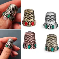 Vintage Sewing Thimble Embroidery Sewing Finger Protector Finger Ring Thimble Household DIY Craft Sewing Tools Accessories