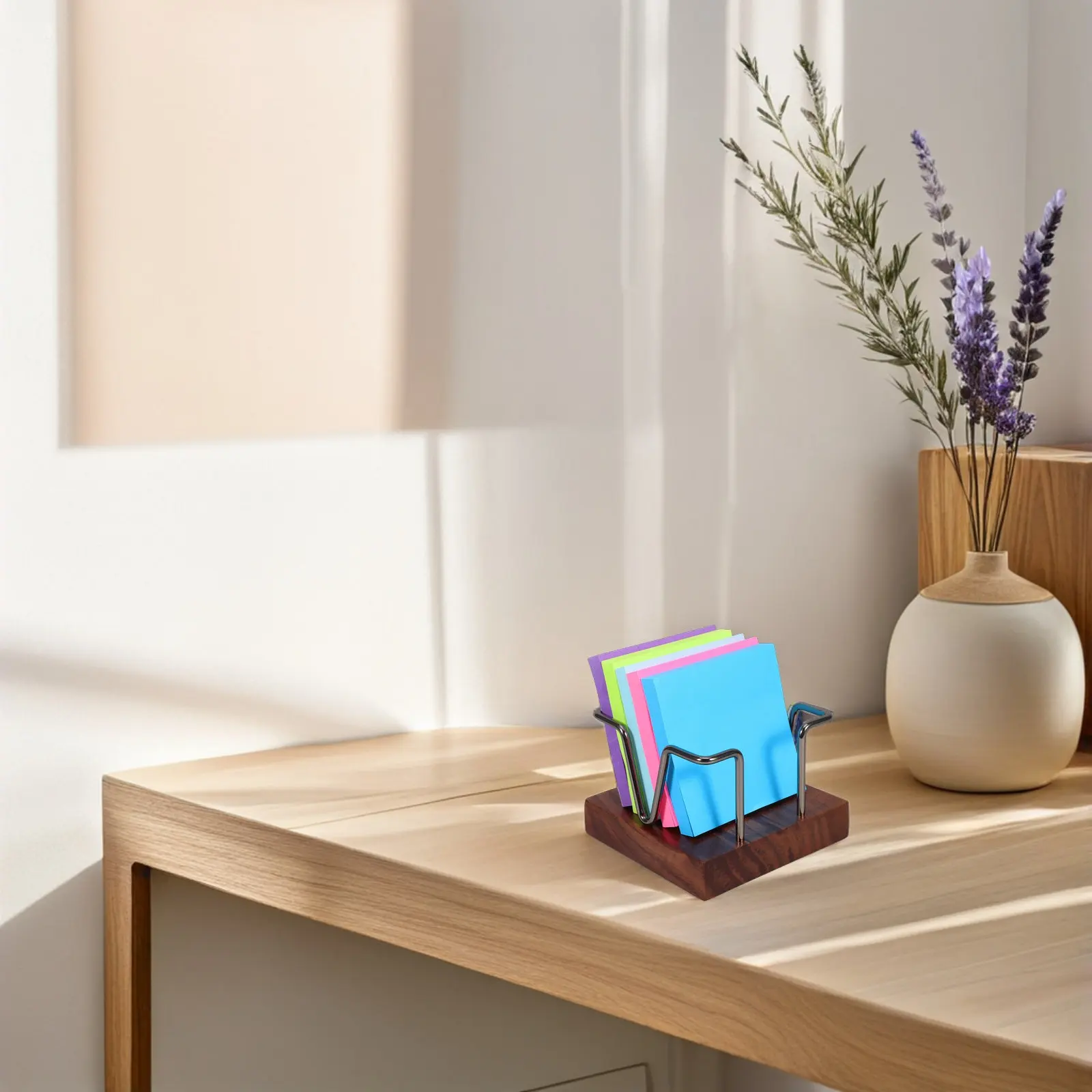 Desktop Organizer Tray for Notes, Reminders, Memo & Notepads – Compact Desk Storage Holder
