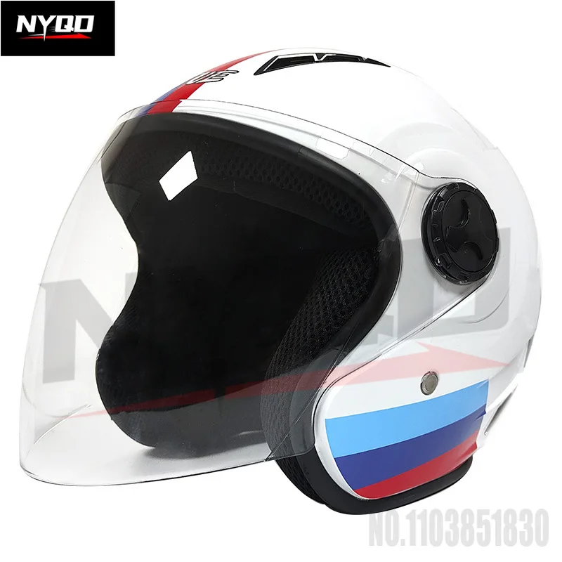 Retro helmet electric motorcycle helmet all season lightweight pedal half helmet moto cross casco moto