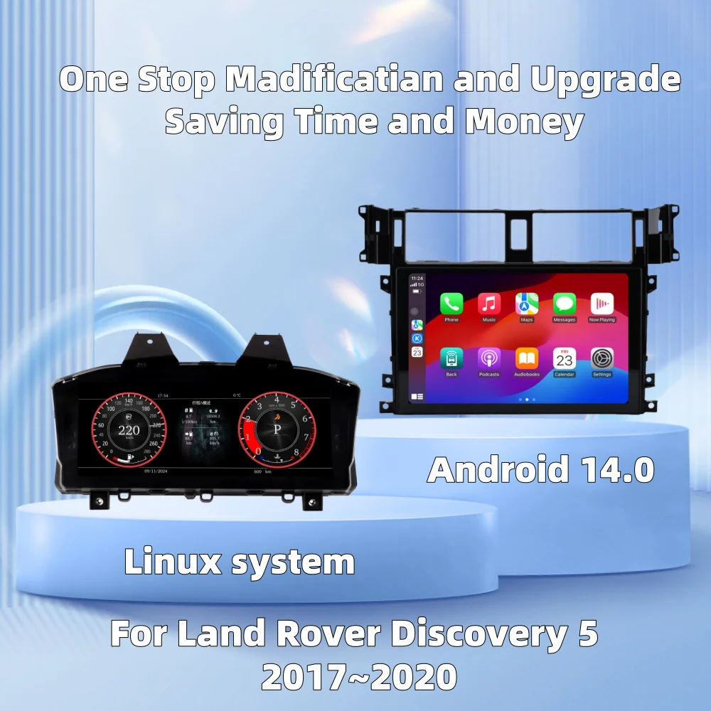 

For Land Rover Discovery 5 2017~ 2020 Carplay Speed Meter LCD Cluster Instrument Panel Android Multimedia Player Dashboard