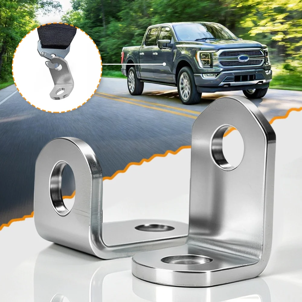 2PCS 90 Degree Installation Bracket For Seat Belt Buckles Retractors and Anchor Points Seat Belt Right Angle Mounting Bracket