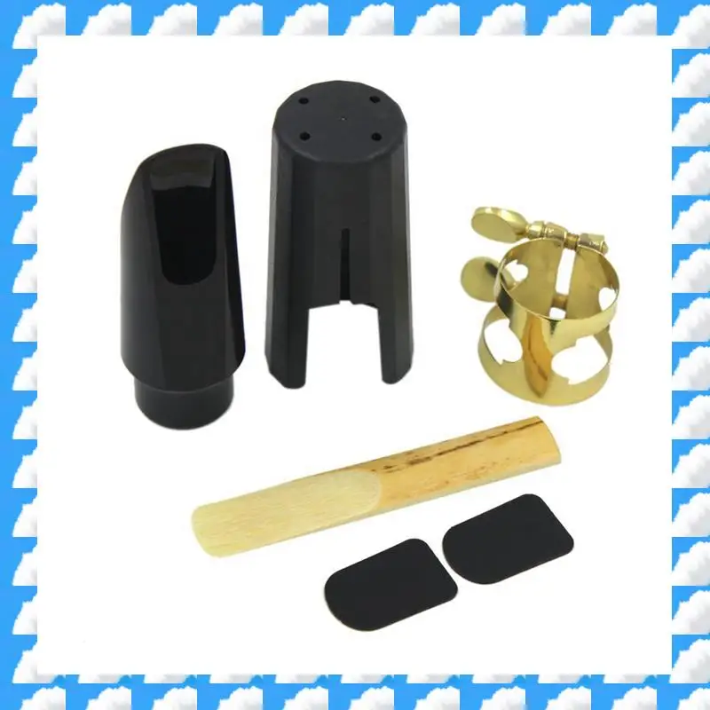 

ONGE 6X пластиковый мундштук для саксофона-сопрано с металлической пряжкой, мундштук для трости, накладки, черные подушечки