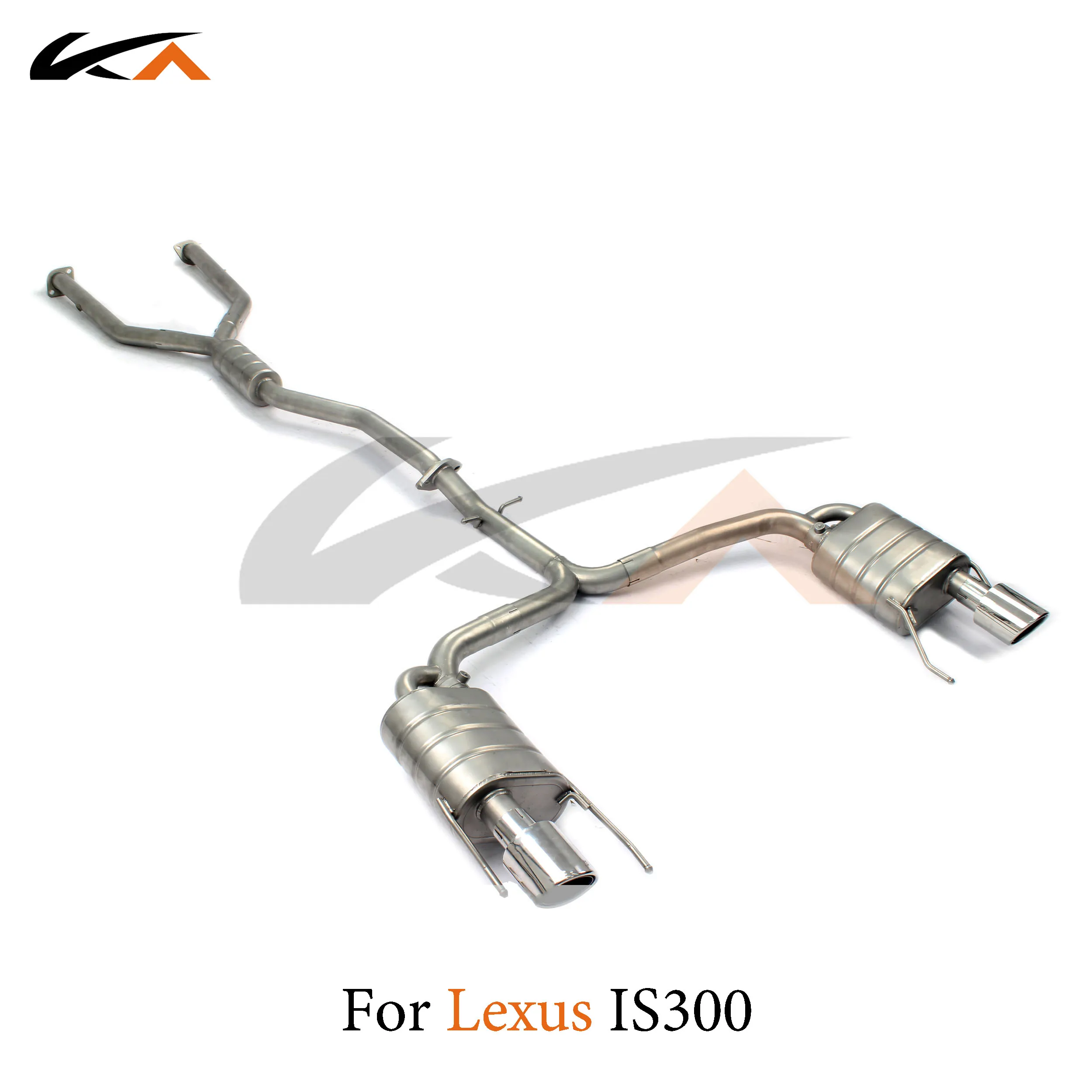 KA Tuning exhaust system stainless catback for Lexus IS250 IS300 2.5L rear section performance parts muffler with valve