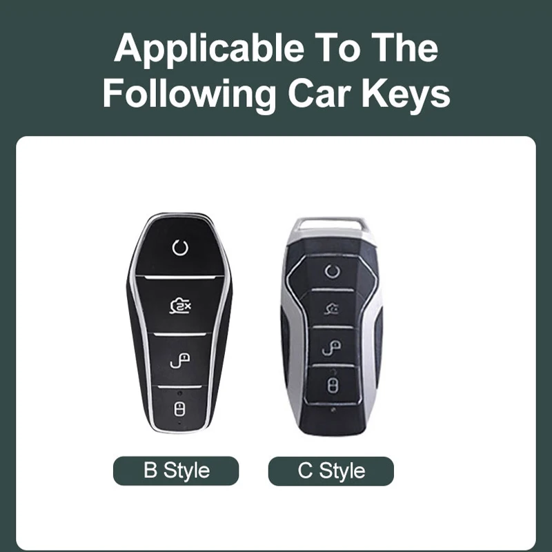 For BYD Seal Dolphin Song Plus Atto 3 Han EV Tang DM Qin Leather Car Key Case Cover Car Remote Keychain Metal Shell Accessories 3