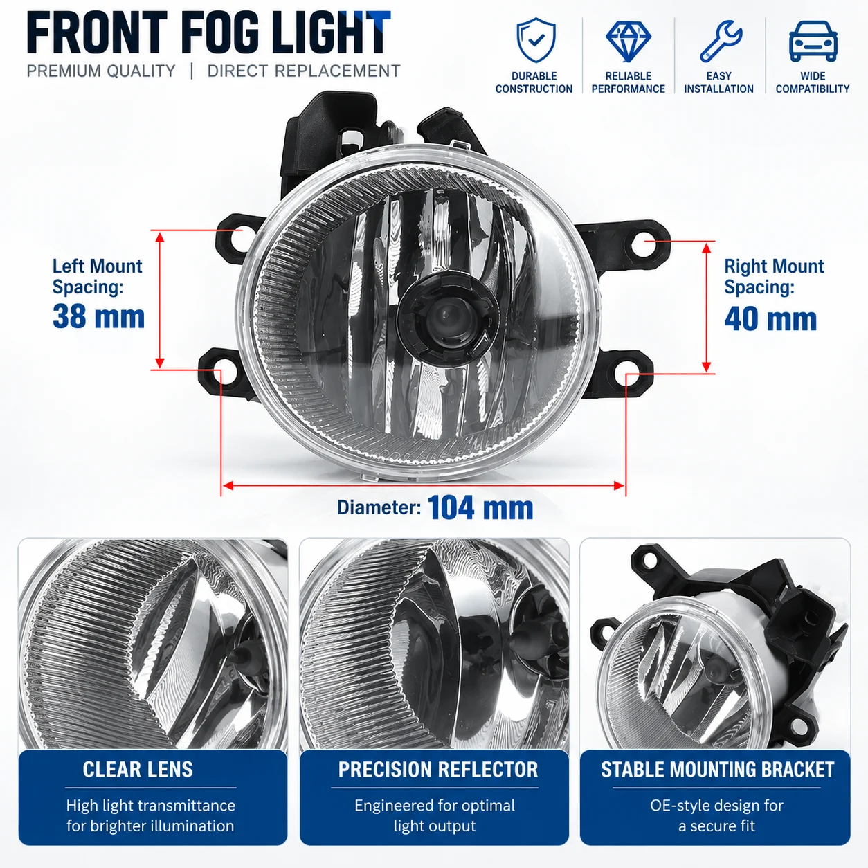 81220-02110 81210-02110 Front Fog Light for Toyota Auris Corolla Tundra RAV4 Tacoma 2012-2021 Bumper Driving Lamp