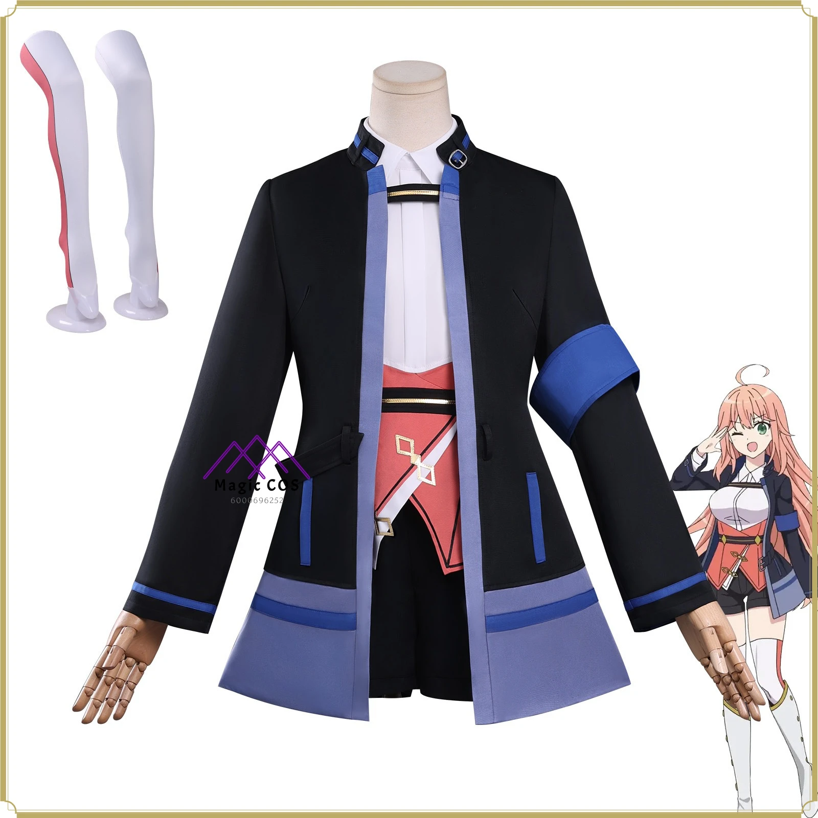 

Women's Caroline Inglot Cosplay Costume - High Quality Full Set Kiyou Binbou Elegant Uniform Role Playing Halloween Party Suit