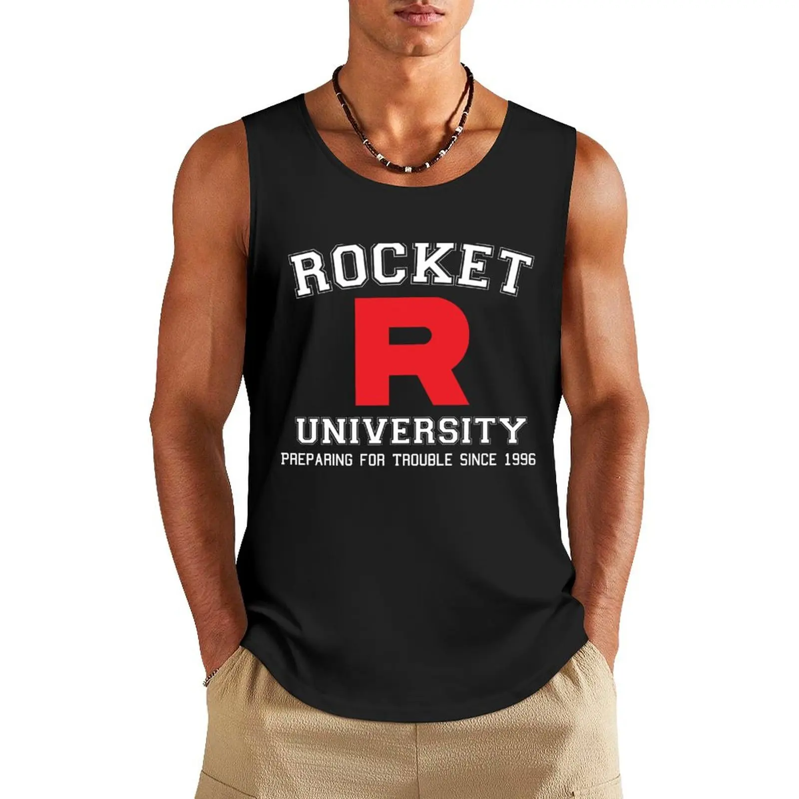 

Team Rocket University Tank Top Men's summer clothes sleeveless shirts