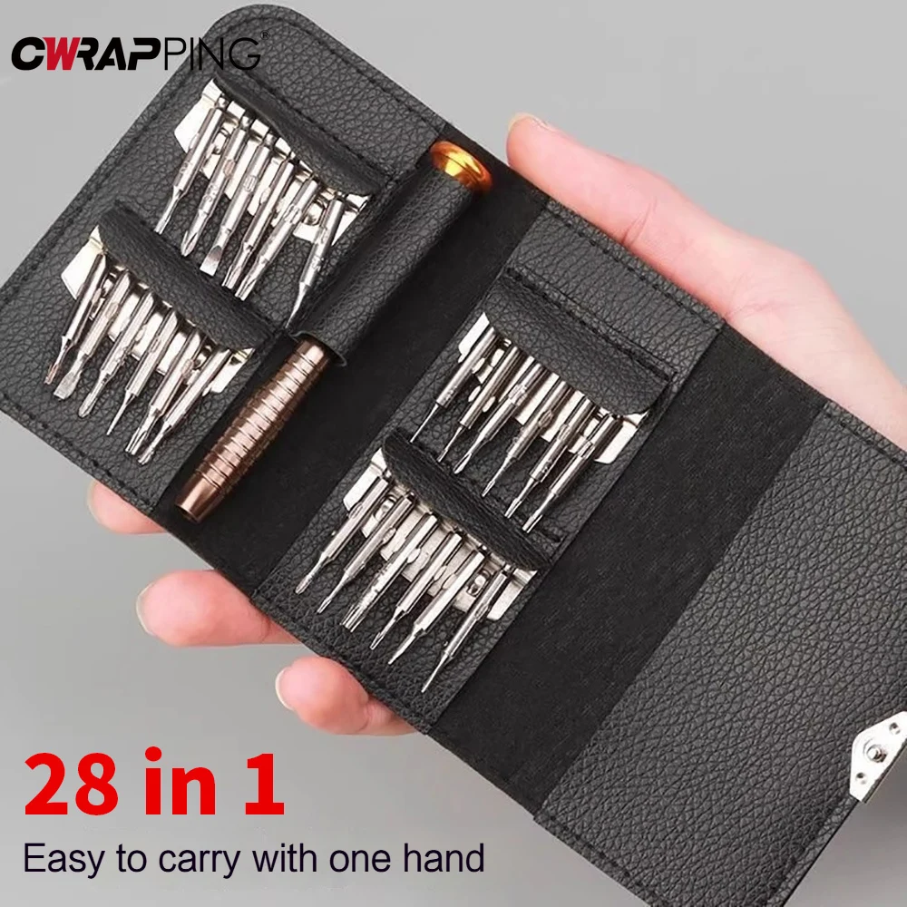 28 in 1 Precision Screwdriver Set Wallet Watch Laptop IPhone Samsung Smart Phone Repair Dismantle Multi for Car Repair Tools