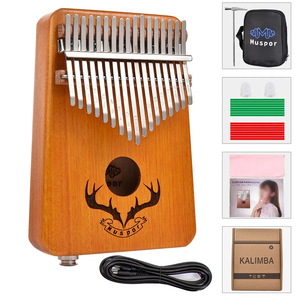 

Совершенно новый EQ Kalimba 17key Kalimba пикап большой палец пианино с сумкой желтый/коричневый/синий 17key кабель тюнер для начинающих