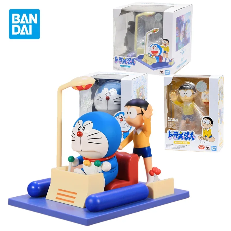 Bandai Original Anime Figure Figuarts ZERO Doraemon Time Machine Action Figure Collectible Model Ornaments Toys for Kids Gift