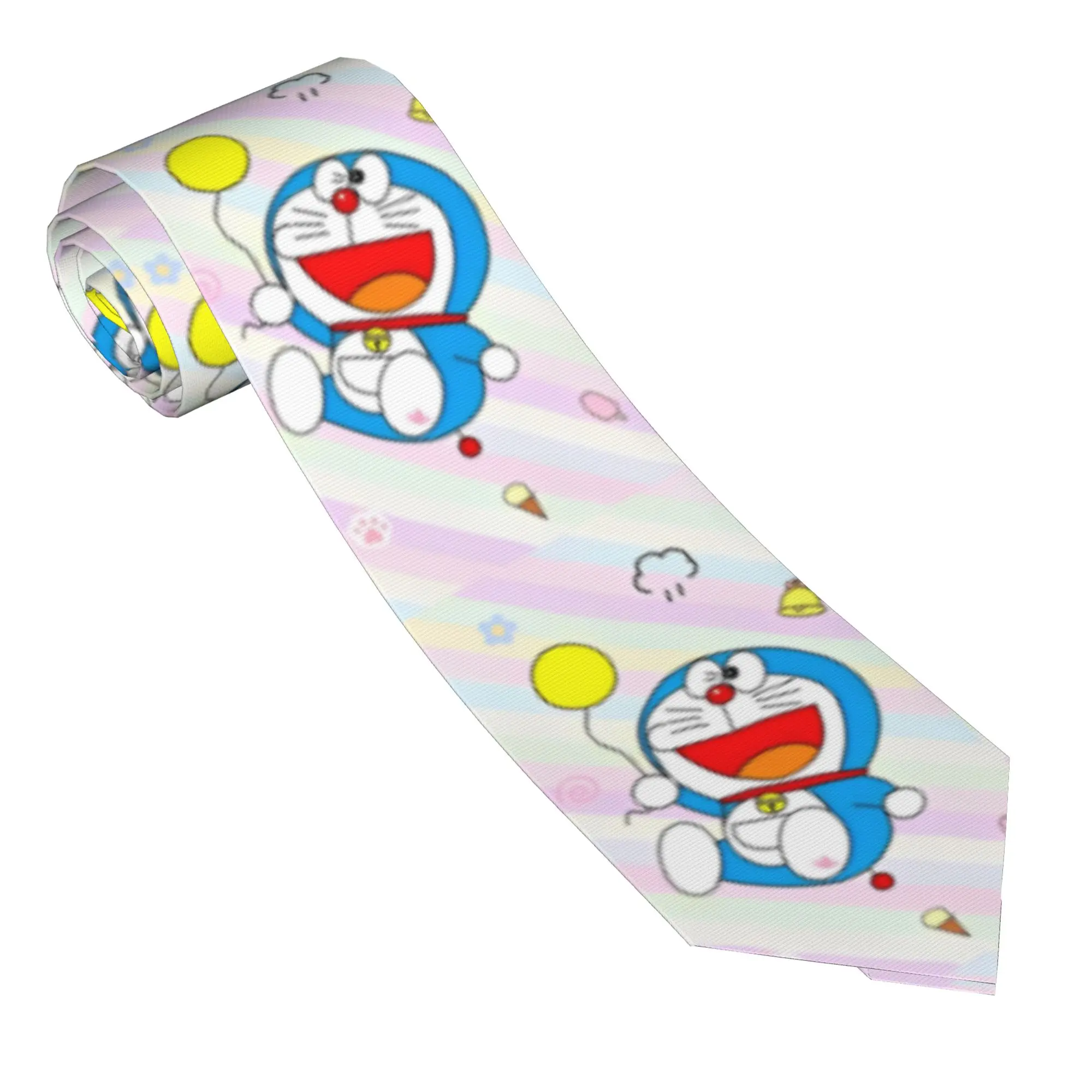 Necktie D-Doraemons Men Women Skinny Polyester 8 cm Narrow Neck Tie Cartoon for Mens Suits Accessories Gravatas Wedding Gift