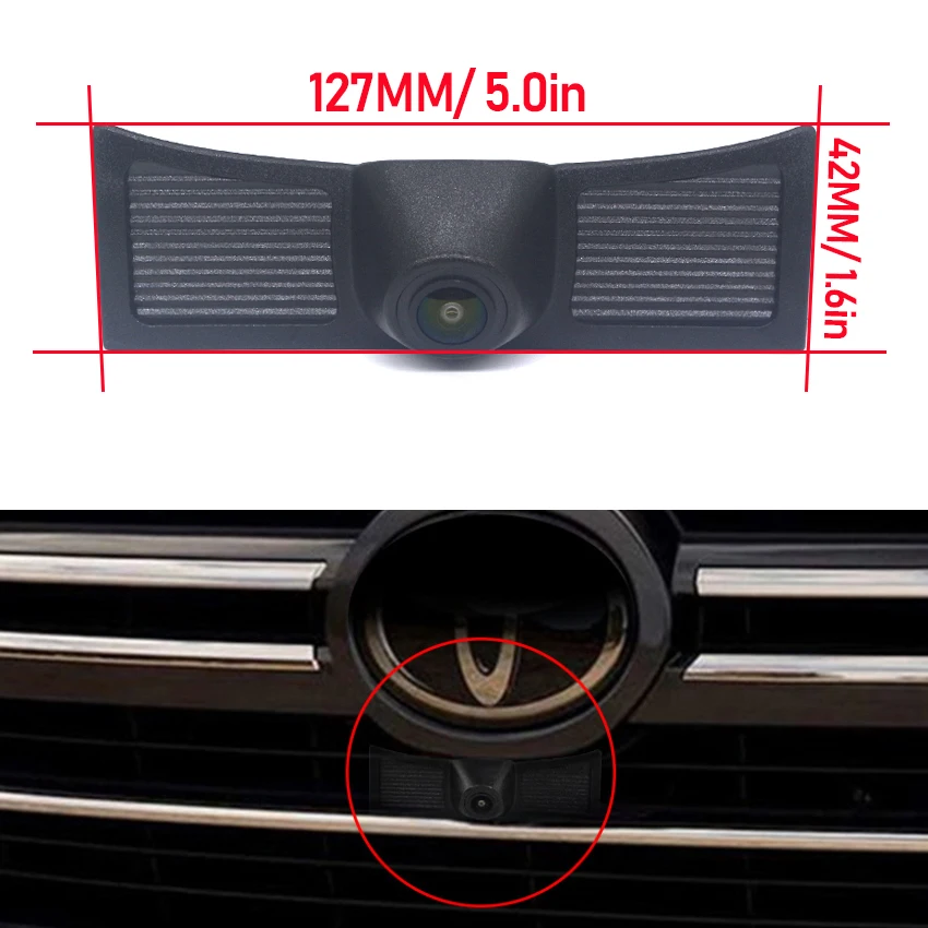 AHD 1080P Fisheye Lens Night Vision LOGO Parking Front View Camera For Porsche Cayenne E3 9YA 9YB 2019 2020 2021 2022 2023