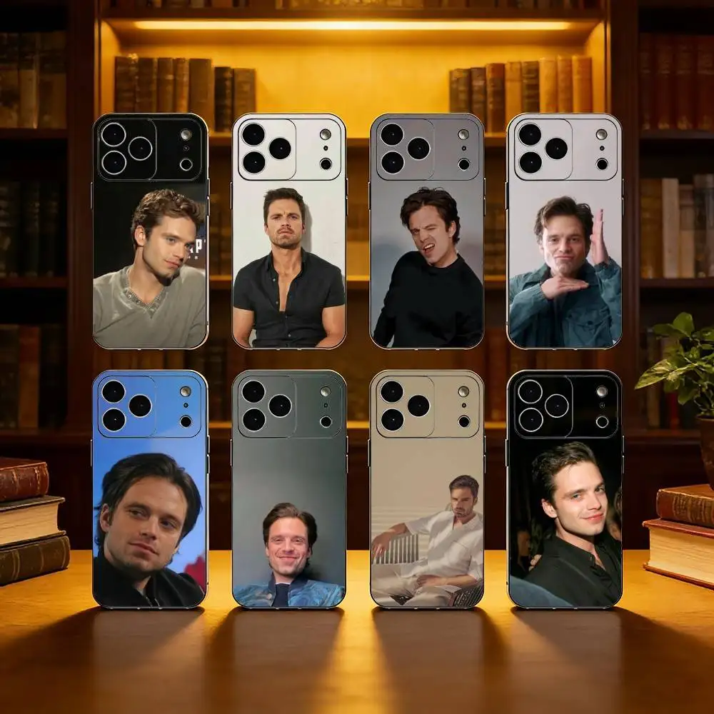 

Actor Sebastian S-Stan Phone Case For iPhone 17,16,15,14,13,12,11 Plus,Pro Max, Soft Silicone Black Cover