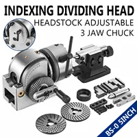 VEVOR 5-Inch Dividing Head Indexing Dividing Head 5 Inch Headstock Adjustable 3-jaw Chuck For Milling Machine