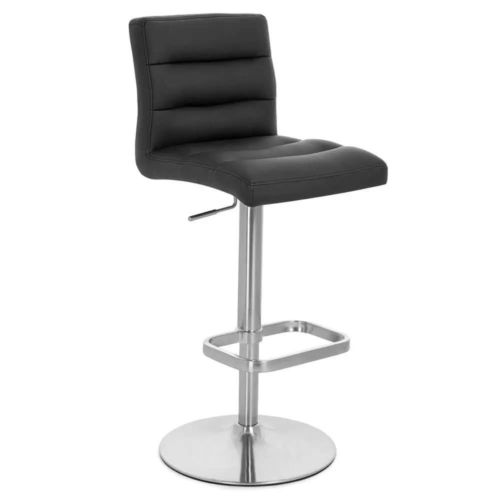 Adjustable Height Swivel Bar Stool Armless with Brushed Steel Base, Customized
