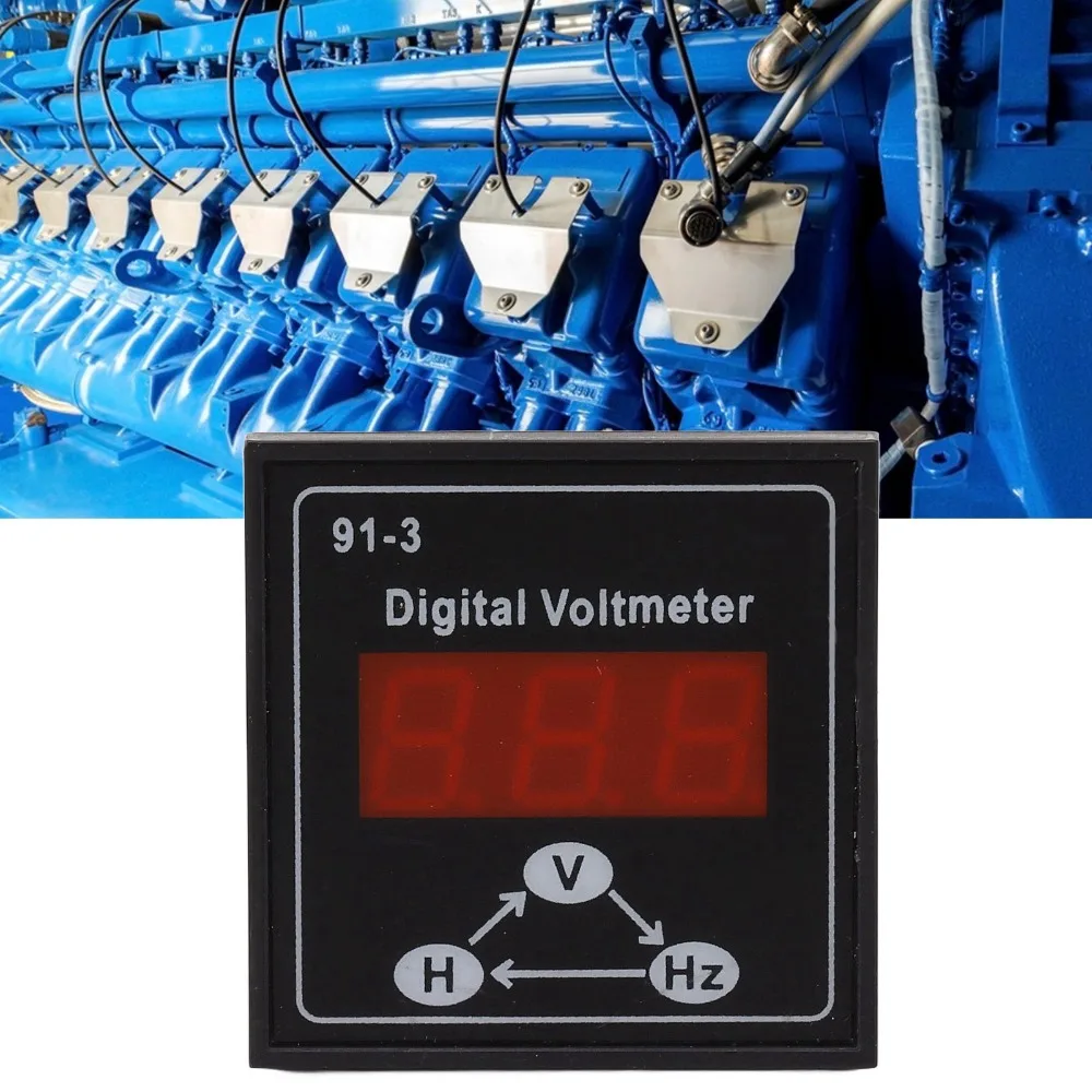 Durable 3 Phase Digital Voltmeter Lightweight Mini Voltage Meter 220V 380V S Generator Set Accessories Diesel Generator