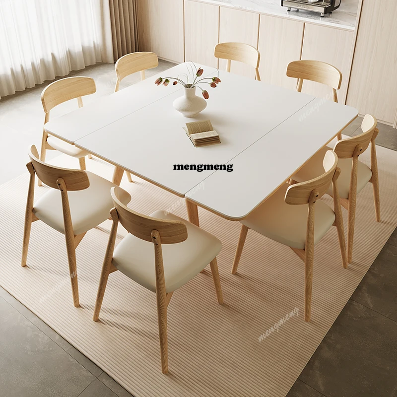 

Japanese Modern Dining Table Extendable Rectangle Kitchen Folding Dining Table Minimalist Design Muebles Para El Hogar Furniture