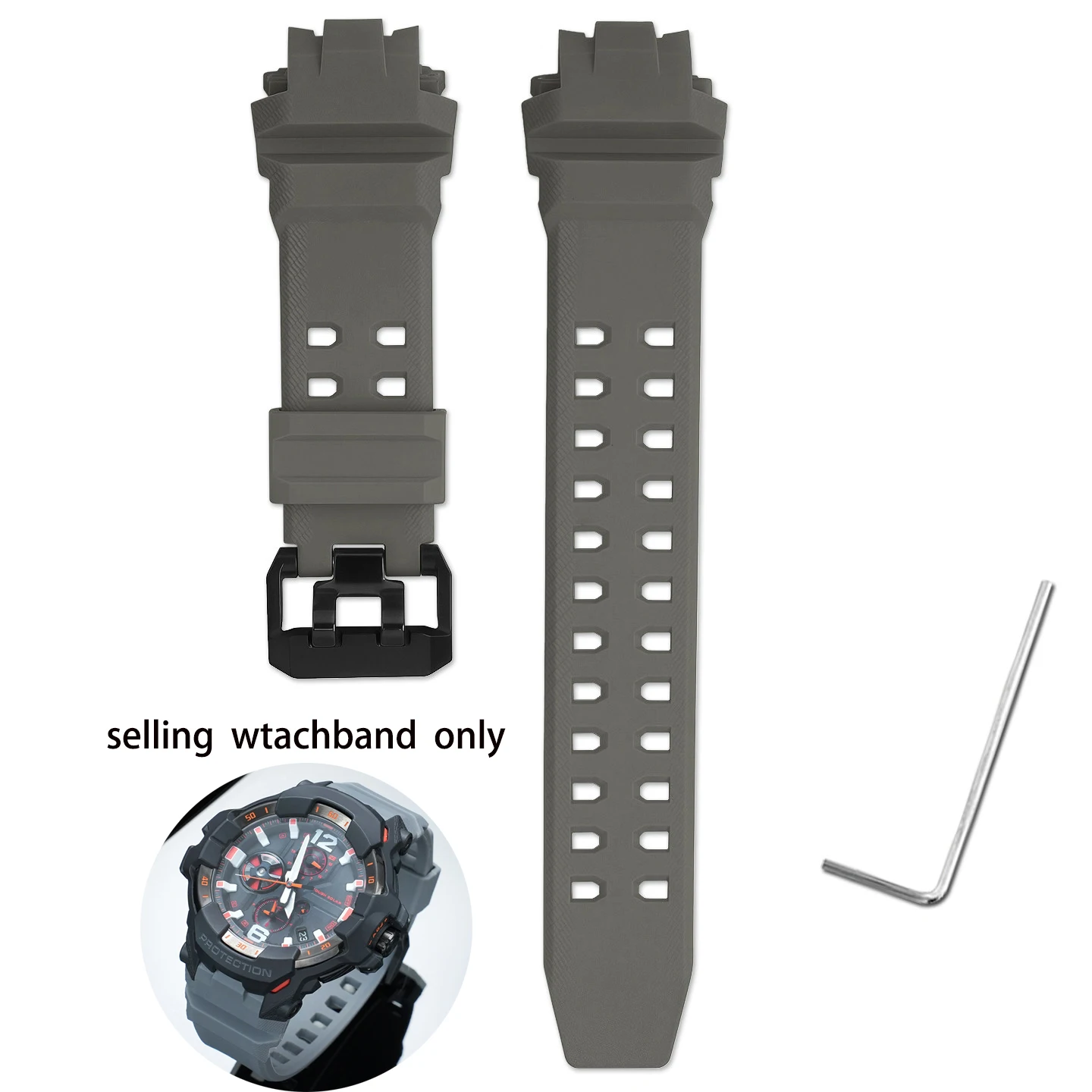 Watch strap For Casio G-SHOCK Kongba GR-B300 Resin Watch Strap 5719 Sports Silicone Bracelet Men's Accessories