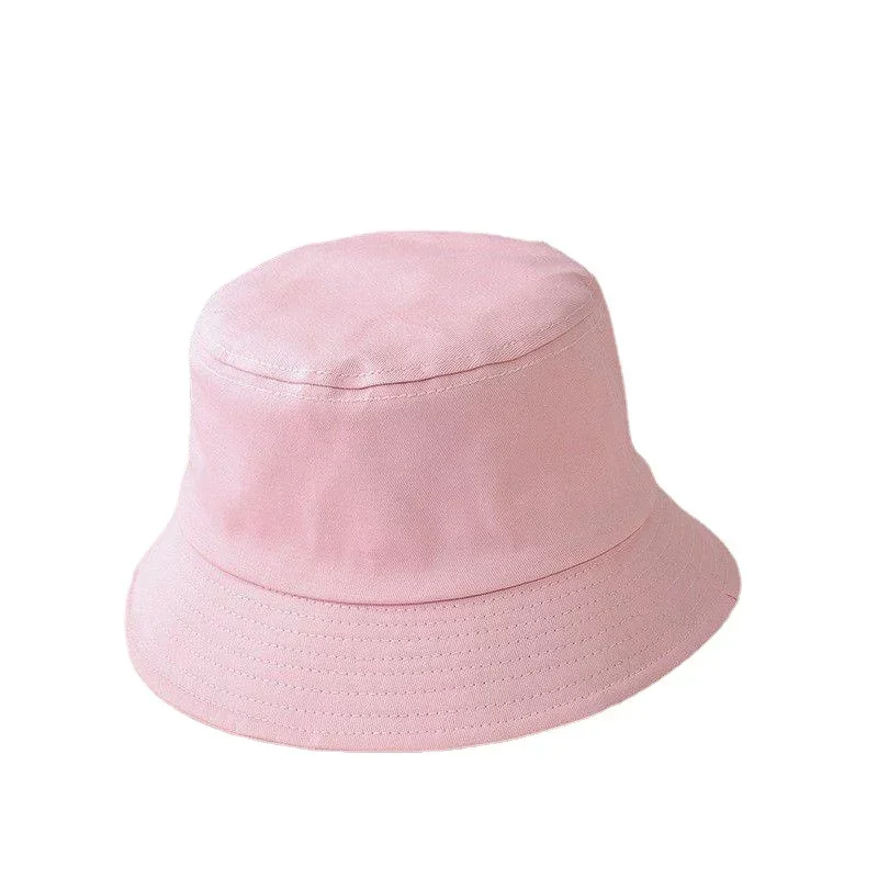 Unisex Cotton Bucket Hats Summer Foldable Sunscreen Panama Hat Solid Color Hip Hop Wide Brim Beach UV Protection Fisherman Hat